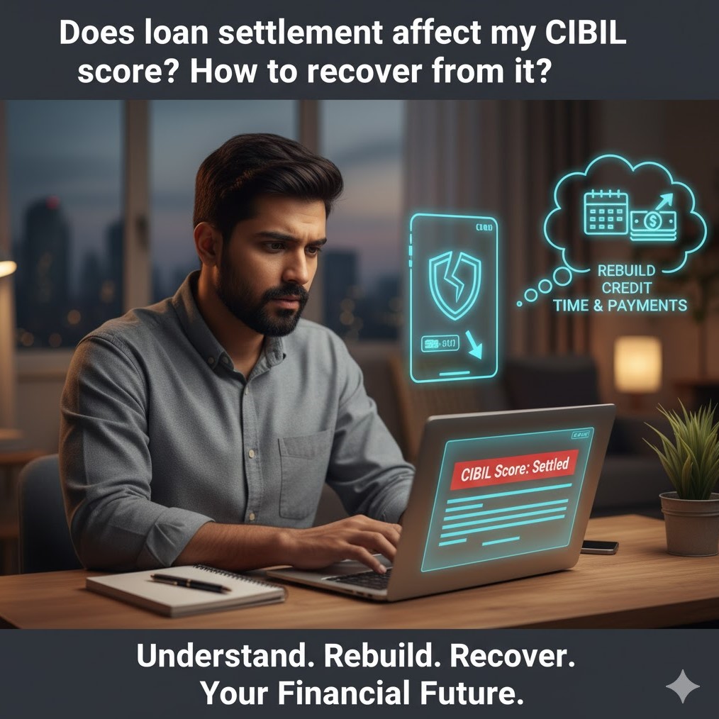 Does loan settlement affect my CIBIL score? How to recover from it?
