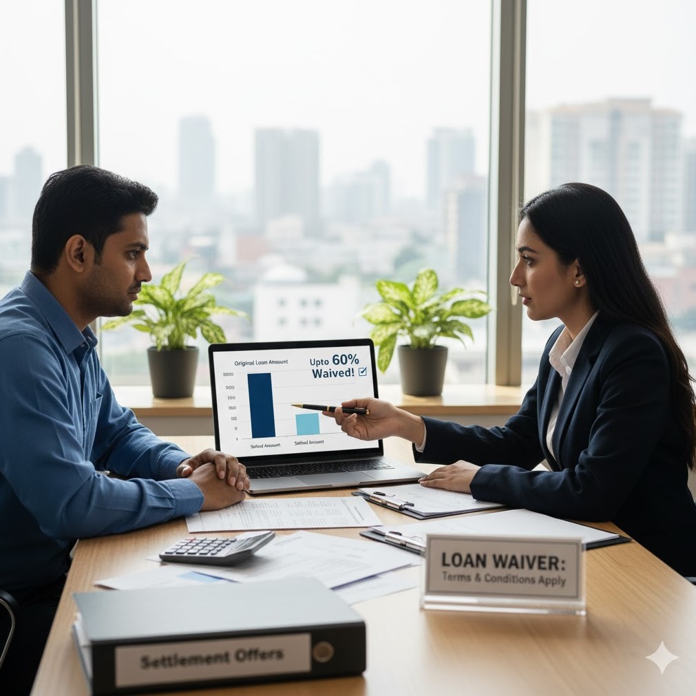 How much can banks waive off during a loan settlement in India?