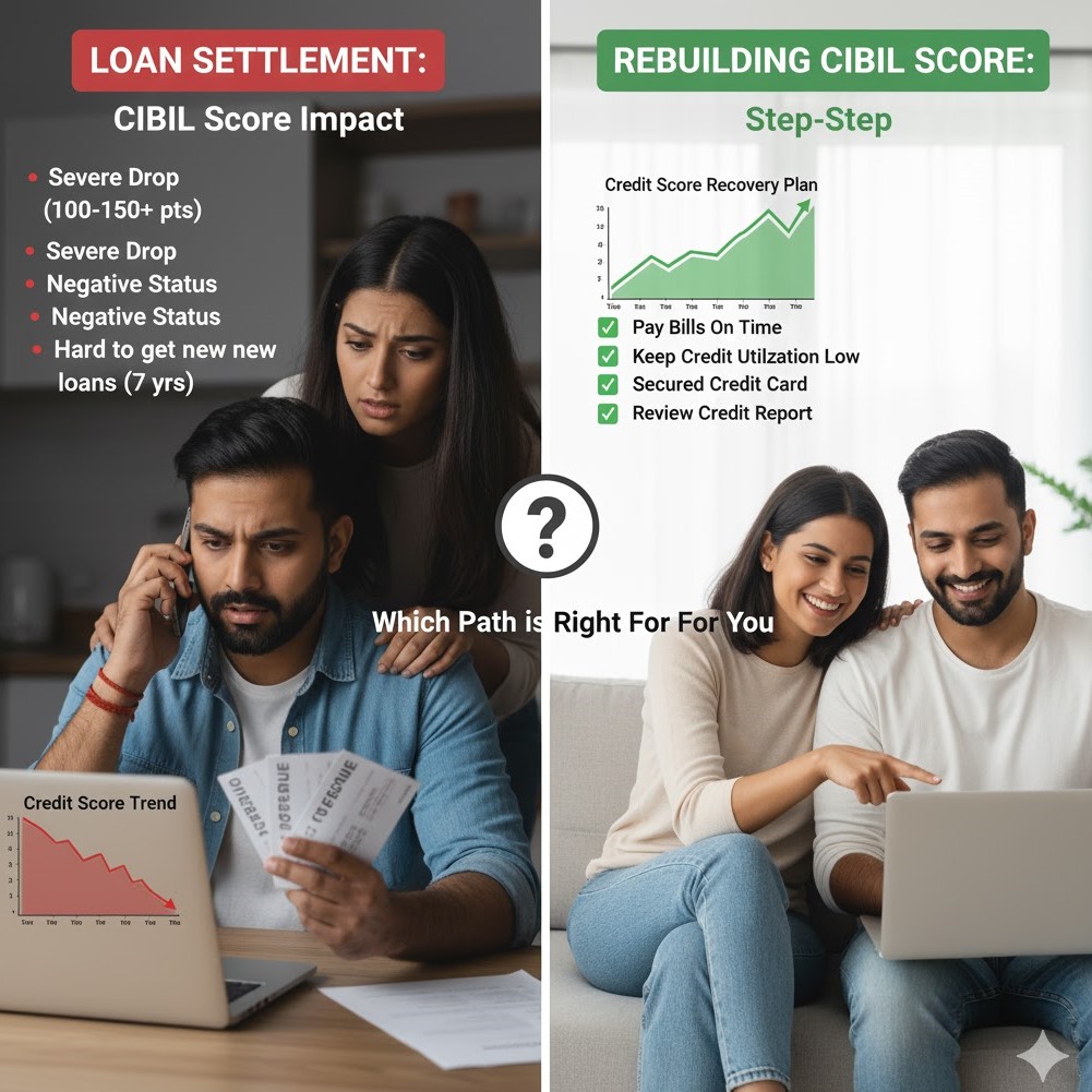 How badly does loan settlement affect CIBIL score, and how can it be repaired?