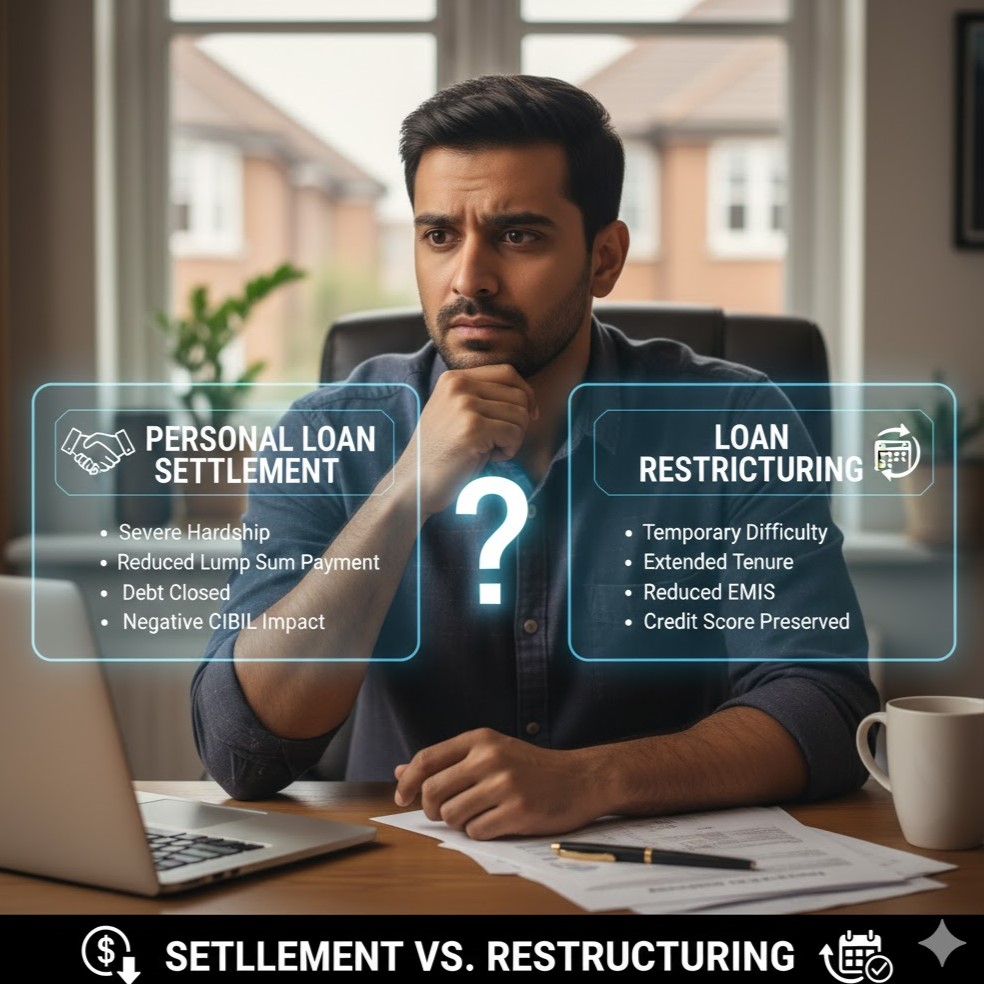 When should someone choose personal loan settlement instead of restructuring?