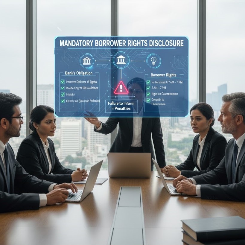 Should RBI make it mandatory for banks to inform every borrower about their rights during recovery to prevent harassment?